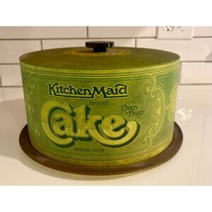 Vintage Pentron Industries Style Kitchen Maid Green Cake Cover